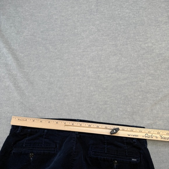 Polo Ralph Lauren Pants Mens 34x32 (33x30) Navy Corduroy Trousers Classic Fit - Picture 10 of 11